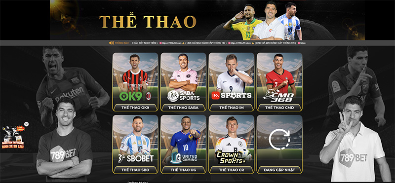 Thể thao là trò chơi thế mạnh của nhà cái 789Bet vip